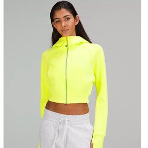 NWT - Lululemon Scuba Full-Zip Cropped Hoodie - Electric Lemon Sz 6